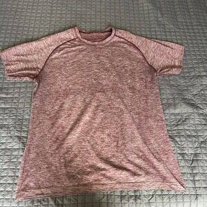 Lululemon Men's Short Sleeve Athletic Crew Neck Shirt Red Medium